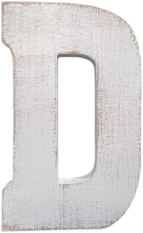 ABELOTS Large Wooden Distressed White Wash Alphabet Wall Art by ABELOTS