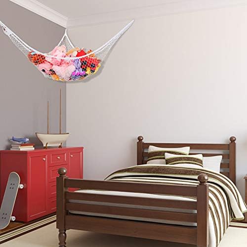 Toy Hammock, Stuffed Animals Hammock, Jumbo Toy Storage Net 83" Wall Sling - Image 6