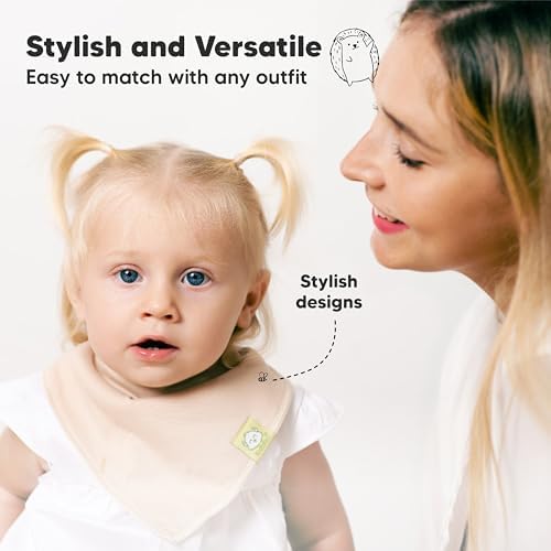 8pk Organic Baby Bandana Bibs for Drooling and Teething - Image 4