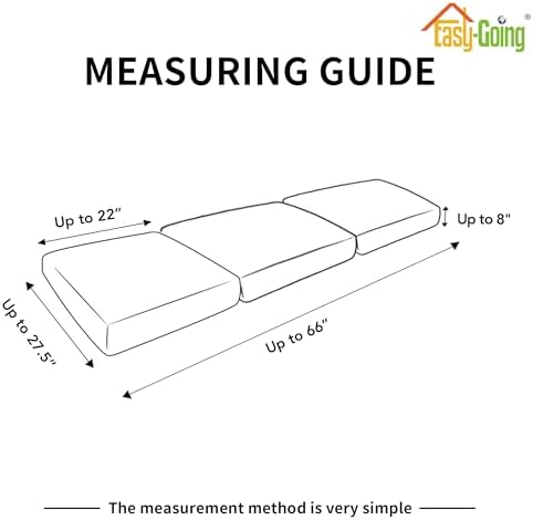 Easy-Going Waterproof Couch Cushion Covers, Non-Slip Leakproof Sofa Seat - Image 6