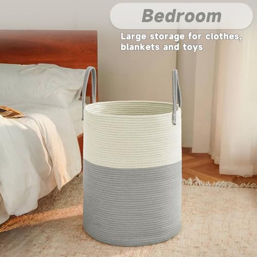 JMvicyroam 60L Cotton Rope Laundry Basket Hamper - Image 4