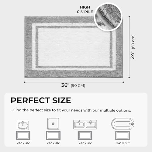 GRANNY SAYS Microfiber Bathroom Rugs Non Slip Washable, Water Absorbent Bath - Image 2