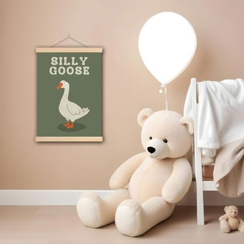 DNEULYR Sage Green Goose Wall Art Poster, Goose Nursery Wall Decor, Funny Silly - Image 2
