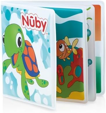 Nuby Bath Fun Time Book with Water-Proof Pages and Surprise Squeaker, Early by NubyUSA