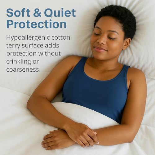 100% Waterproof California King Size Mattress Protector, Premium Fitted Cotton - Image 4