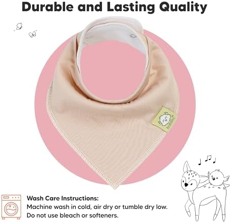 8pk Organic Baby Bandana Bibs for Drooling and Teething - Image 6