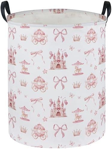 Essme Kids Laundry Basket, Castle Hamper Waterproof Storage Bin by ESSME