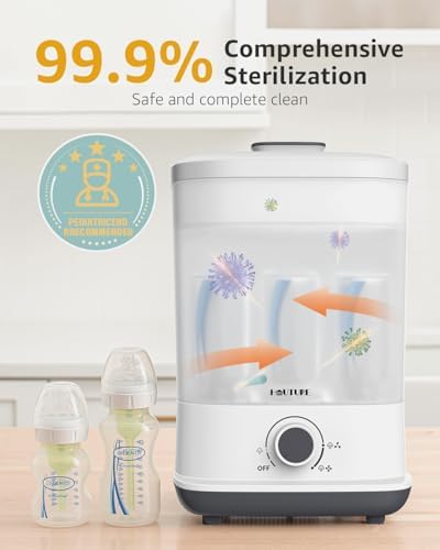 HAUTURE Baby Bottle Sterilizer and Dryer, One-Dial Steam Control - Image 2