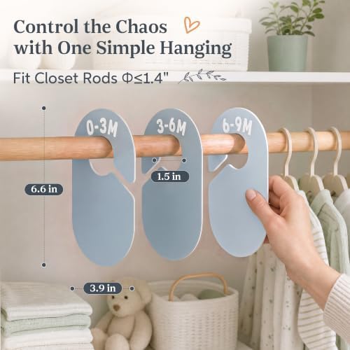 Giftacity 7Pcs Blue Baby Clothes Size Dividers - Image 7