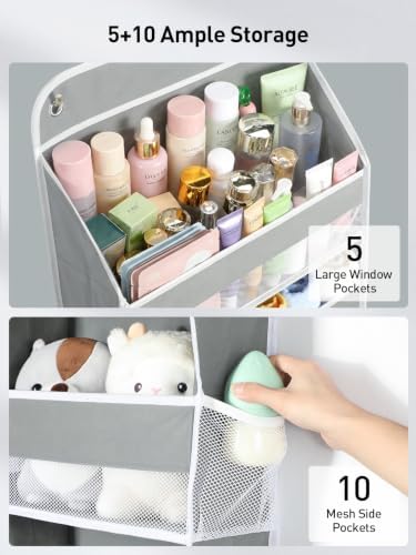Yecaye Over the Door Organizer, Stuffed Animal Storage, Bathroom Organizers and - Image 3