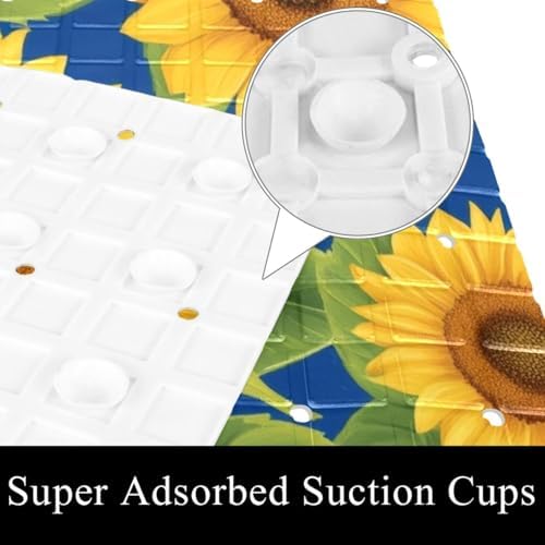 Shower Mat Non Slip, Sunflower Anti Slip Bath Mat - Image 3