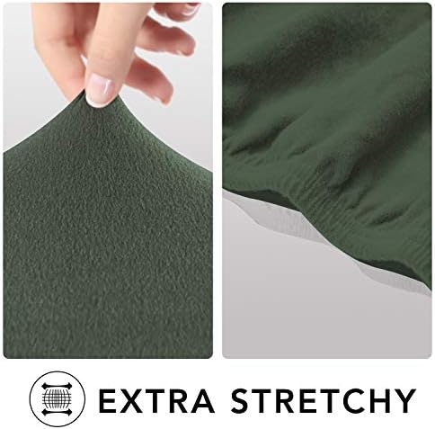 PureFit Stretch Couch Covers for Sofa Large Sofa Slipcovers Grayish Green - Image 4