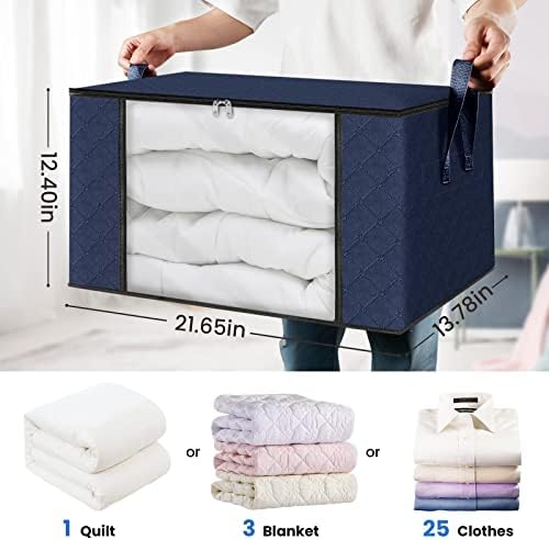 Fab totes 4 Pack Storage Bags for Clothes Blanket Storage Bins - Image 2