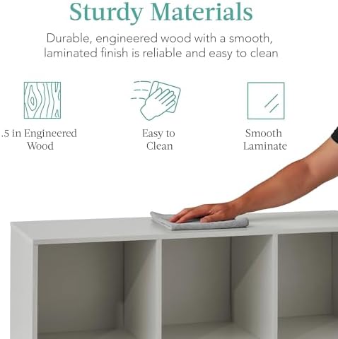 Best Choice Products Kids Bookcase 6-Cube Storage Organizer, 13.5in Shelf - Image 6