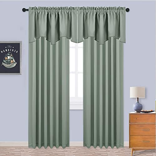 NICETOWN 6 Panels Sage Green Kitchen Valances - Image 6