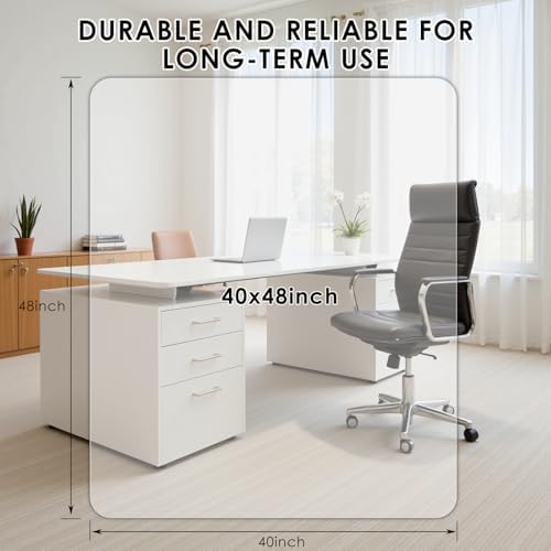 Kuyal 2 Pack 1/5" Thick Office Chair Mat, Heavy Duty Computer Chair Mat - Image 3