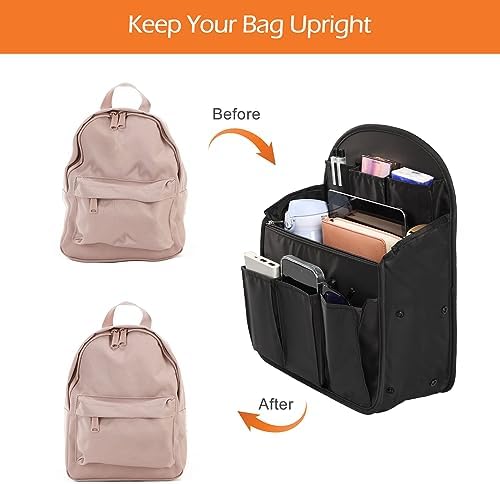 Surblue Backpack Organizer Insert Liner Hanging Travel Rucksack Purse and - Image 5