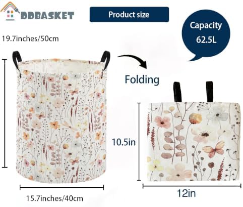 Kids Laundry Basket flower Hamper - Image 2