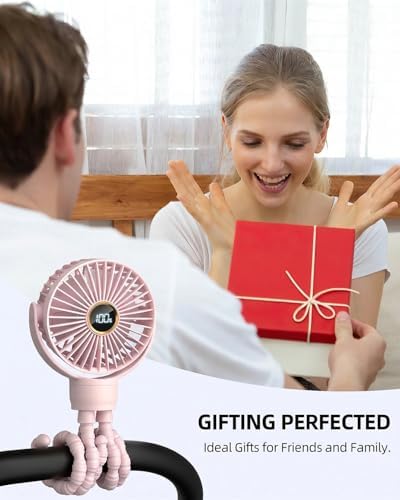 Portable Stroller Mini Fan, Small Rechargeable Personal Cooler w/ 360° Rotation - Image 7