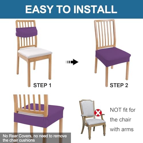 Smiry Waterproof Seat Covers for Dining Room Chairs - Image 6