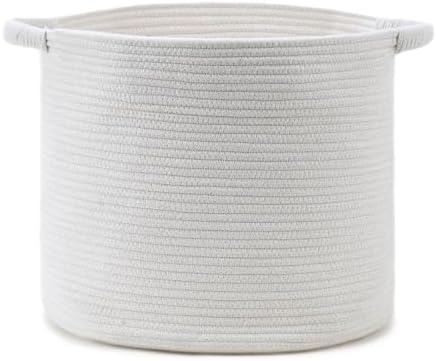 Blanket Basket for Living Room, Woven Rope Storage Basket - Image 4
