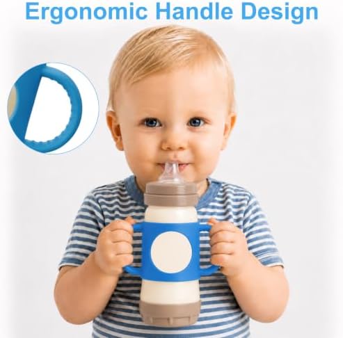 BUSOHA 2 Pack Silicone Sleeves for MAM Silicone Baby Bottle - Image 4