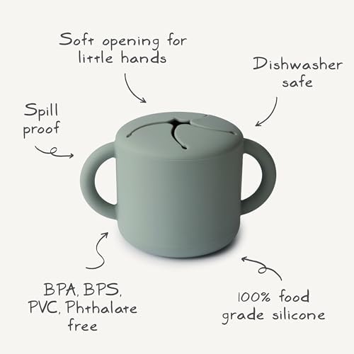 mushie Silicone Snack Cup | Spill Proof Food Container - Image 2