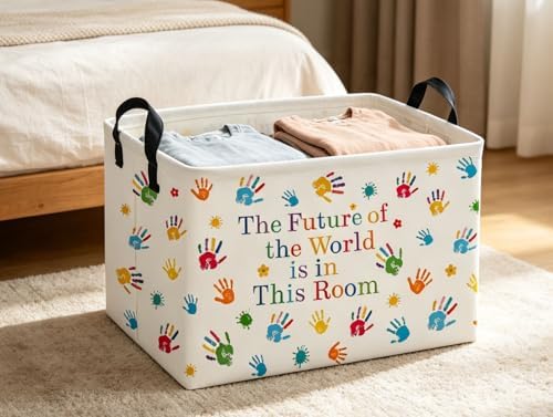 Rectangle Kids Baskets Book Basket Cute Storage Bin Organizer Boys Box - Image 3