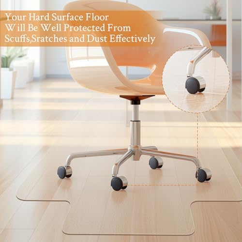 KMAT Office Chair Mat, Easy Glide Hard Wood Tile Floor Mats - Image 3