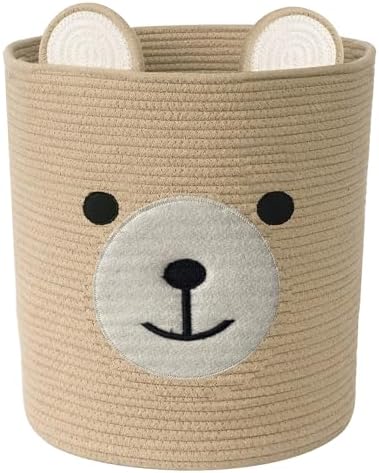 Bear Basket for Nursery, Baby Shower Baskets, Baby Storage Basket by Saiiwnn