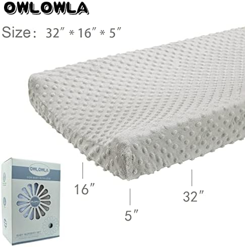 Owlowla 2Pack Changing Pad Cover Soft Minky Table Sheets Baby Boys Girls - Image 6