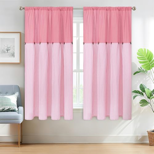 ASPMIZ Farmhouse Living Room Curtains Boho, Country Linen Curtains - Image 3
