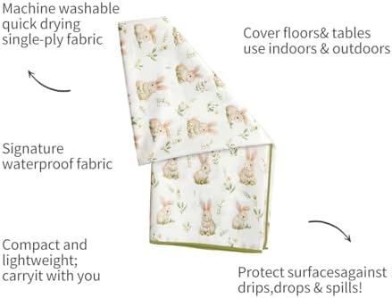 Baby Splat Mat for Under High Chair, 51 x 51 Inch - Image 3