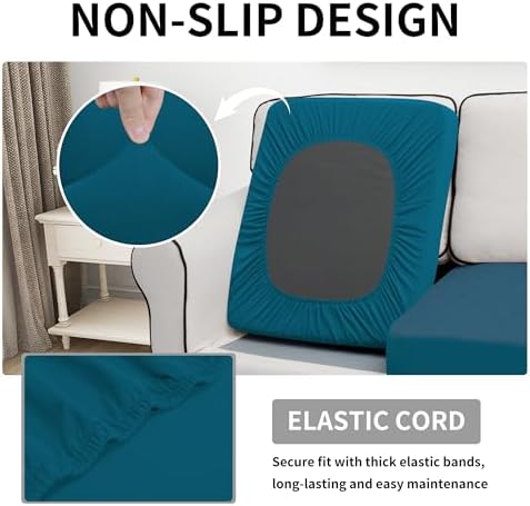 Easy-Going Waterproof Cushion Covers Set, Quilted Stretch 1-Piece Sofa Seat - Image 3