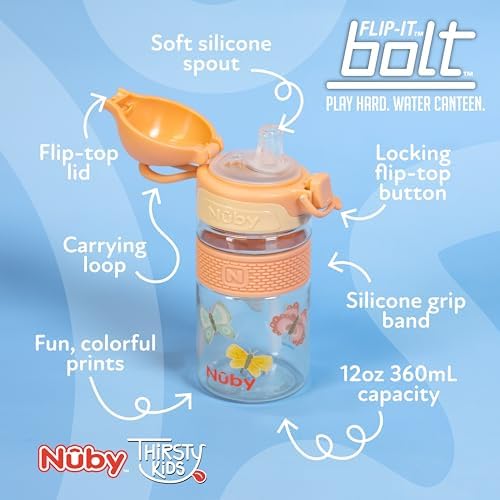 Nuby Thirsty Kids Flip-it Bolt Toddler Cup - Image 2