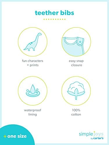 Simple Joys Baby Girl's 7 pack teething bib Accessory, One Size - Image 3