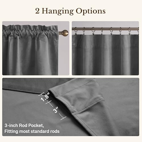 StangH Grey Scalloped Valance for Windows 52x18 Inch, 1 Panel - Image 4