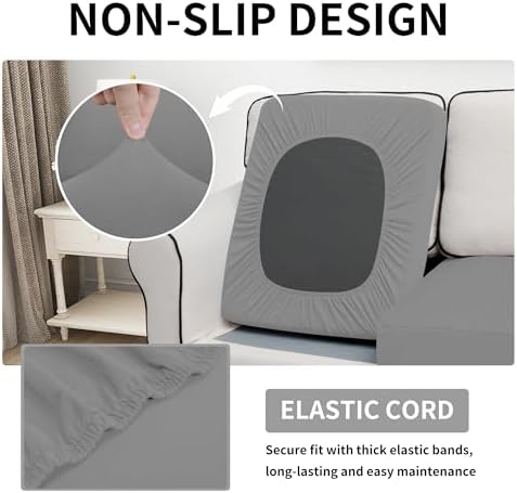 Easy-Going Waterproof Couch Cushion Covers, Non-Slip Leakproof Sofa Seat - Image 3