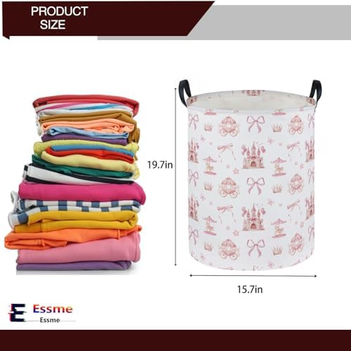Essme Kids Laundry Basket, Castle Hamper Waterproof Storage Bin - Image 2