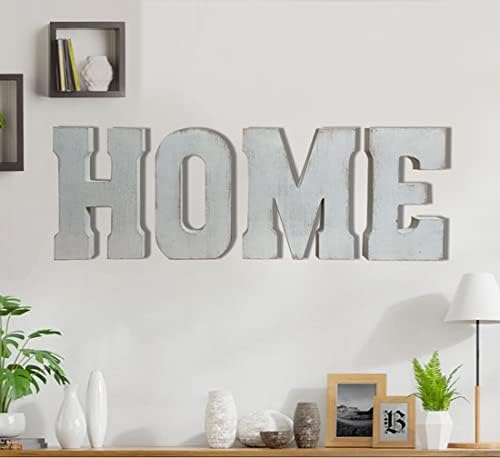 ABELOTS Large Wooden Distressed White Wash Alphabet Wall Art - Image 5
