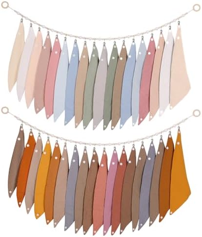 POVETIRE 2PCS Baby Pacifier Clip Holder Baby Bibs Organizer, Baby Bibs Bandana by POVETIRE