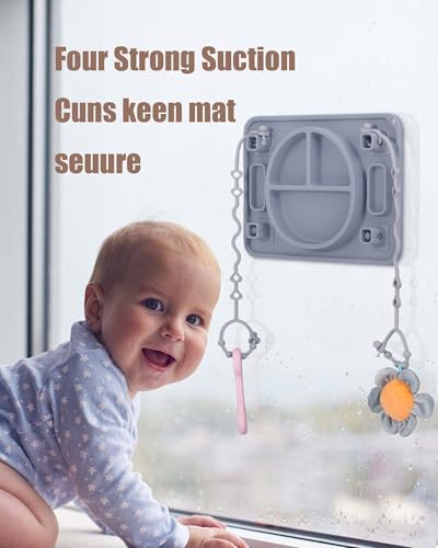 Strong Suction Baby Placemat, STARTURFLYU Silicone Toddler Plate - Image 2