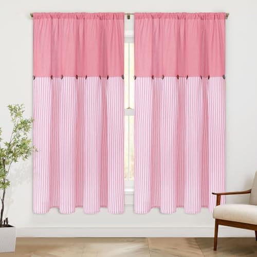ASPMIZ Farmhouse Living Room Curtains Boho, Country Linen Curtains by ASPMIZ