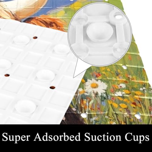 Shower Mat Bathtub Mat, 26.8x15.1 inch, Non-Slip Bath Mat - Image 2