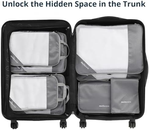 Compression Packing Cubes 8 Set, Compressible Space-Saving Packing Cubes - Image 6