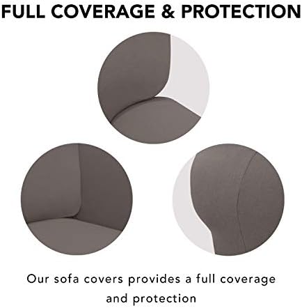PureFit Stretch Loveseat Covers Fleece Couch Covers - Image 3