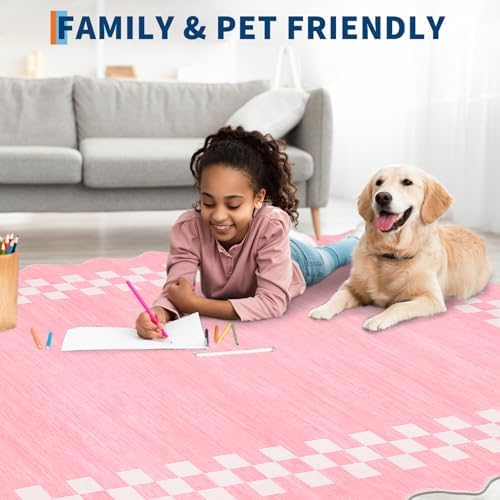 GarveeHome Scalloped Washable Rug 9x12 Area Rug - Image 3