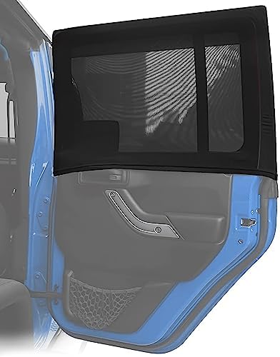 EcoNour Rear Window Shade for Jeep Wrangler Car Window Mesh Screen by EcoNour