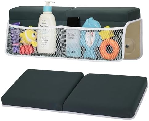 Comfortable Baby Bath Kneeler and Elbow Rest Pad Set, Thick Memory Foam Bath by OmiXe