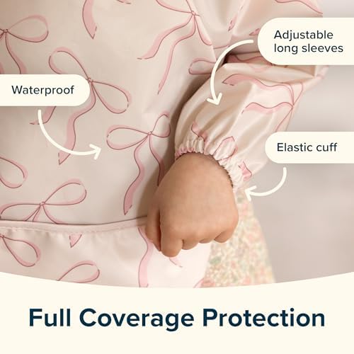 Tiny Twinkle Long Sleeve Bib for Babies & Toddlers | Waterproof Smock Bib for - Image 4